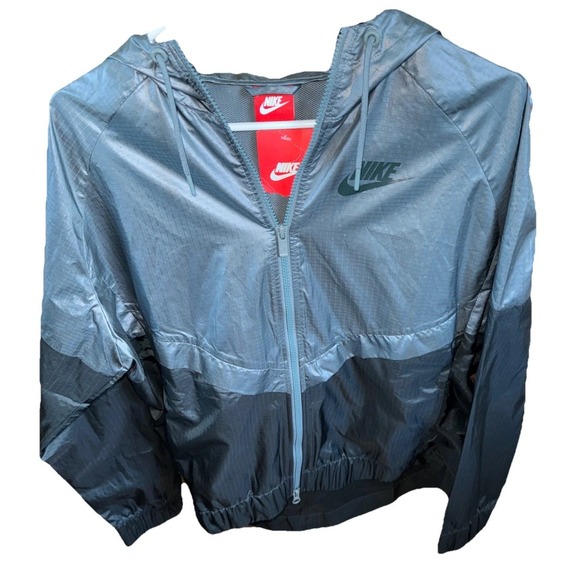 Nike Jackets & Blazers - Nike Windrunner Windbreaker Jacket Hooded Full Zip Green 804947 Women's L NWT